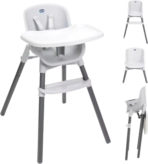 Krzesełko do karmienia Chicco Polly 3in1 Zest Plus szare (8058664182985) - Zdjęcie 1 Krzesełko do karmienia Chicco Polly 3in1 Zest Plus szare (8058664182985) - obraz 1