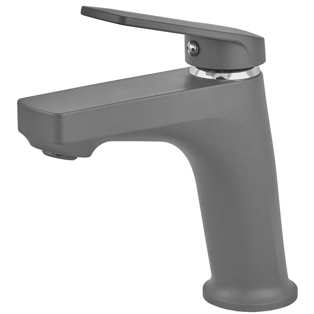 Змішувач для умивальника Plamix Lucas-001 SET Graphite (з підведенням) (Колір графіт) (PM6100) - зображення 2