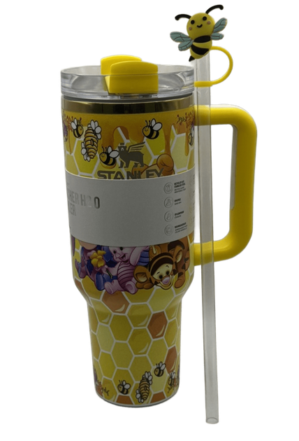 Термос термочашка Stanley Quencher H2.0 Tumbler з нержавіючої сталі 1,18 л Winnie the Pooh Honey Edition KT7001979 - зображення 3