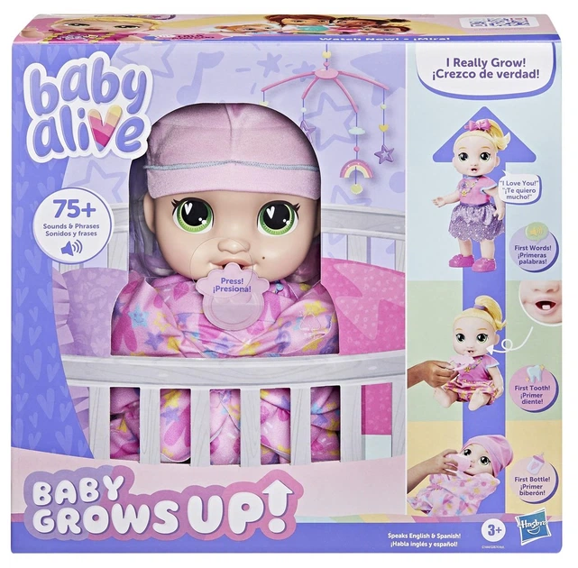 Lalka Bobas Hasbro Baby Alive: Baby Grows Up! 35 cm (G1444) (5010996344380) - Zdjęcie 1 Lalka Bobas Hasbro Baby Alive: Baby Grows Up! 35 cm (G1444) (5010996344380) - obraz 1