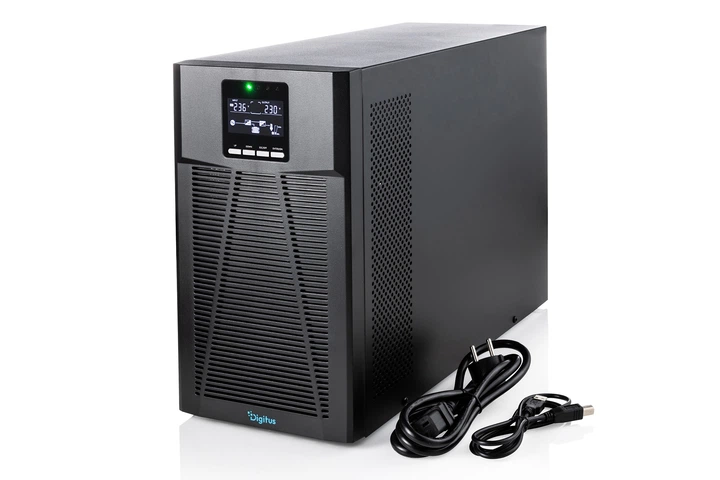 Джерело безперебійного живлення DIGITUS 3000VA/3000W, Tower, LCD, RJ45, RS232, USB, 8xC13+1xC19 - зображення 2