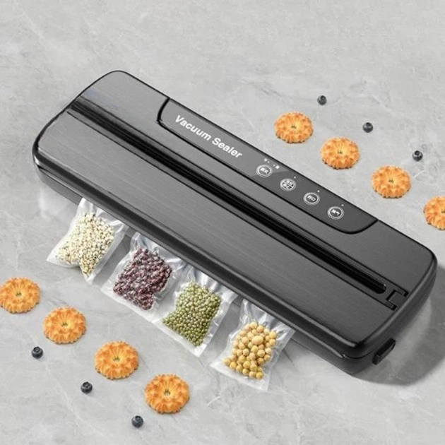 Вакуумный домашний упаковщик с пакетами автоматический Vacuum Sealer Вакууматор бытового аппарата для упаковки продуктов - изображение 8