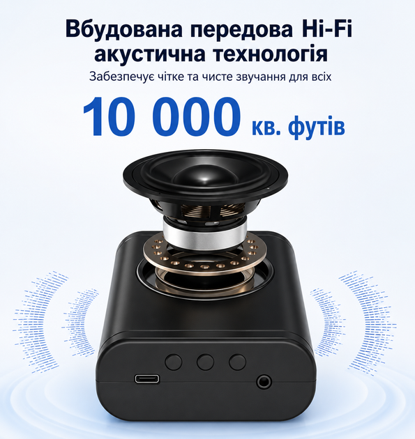 Портативный усилитель голоса с беспроводным микрофоном Bluetooth 5.1, аккумуляторная колонка для учителя, гида, тренера и лекций - Фото 3 Портативный усилитель голоса с беспроводным микрофоном Bluetooth 5.1, аккумуляторная колонка для учителя, гида, тренера и лекций - изображение 3