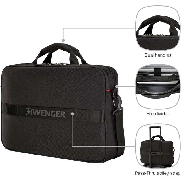 Сумка для ноутбука 16" WENGER XE Brief Black (653300) - изображение 6
