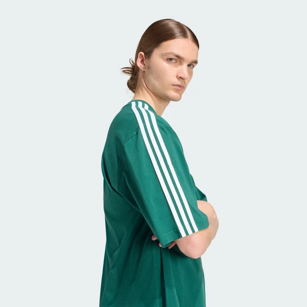 Мужская футболка ADICOLOR 3-STRIPES OVERSIZED adidas KE2911 (S) зеленый (4068805022333) - изображение 4