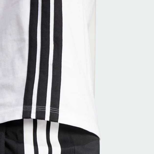 Женская футболка Essentials 3-Stripes Cotton adidas JD0844 (M) белый (4067887466042) - Фото 4 Женская футболка Essentials 3-Stripes Cotton adidas JD0844 (M) белый (4067887466042) - изображение 4