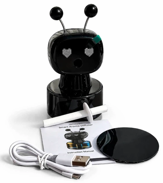 Ароматизатор повітря в машину No Brand Robot in Love Osmanthus 50 мл Чорний (2104619425) - зображення 3