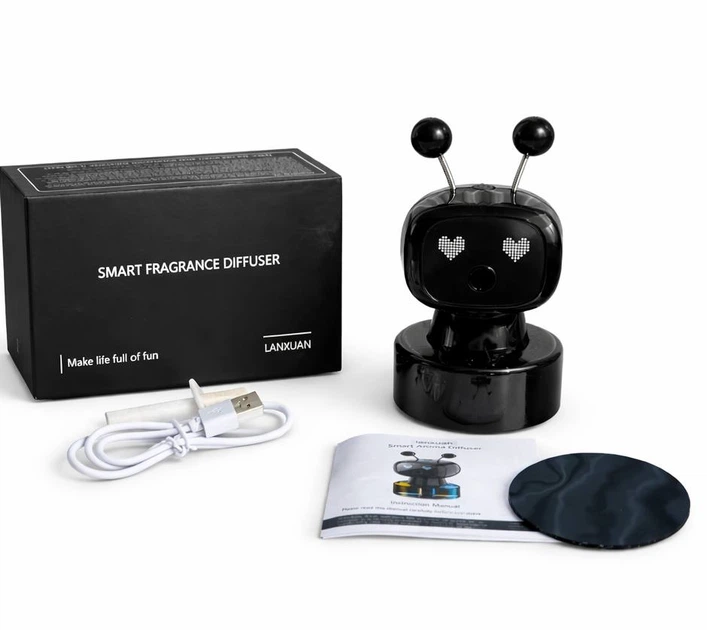 Ароматизатор повітря в машину No Brand Robot in Love Osmanthus 50 мл Чорний (2104619425) - зображення 5