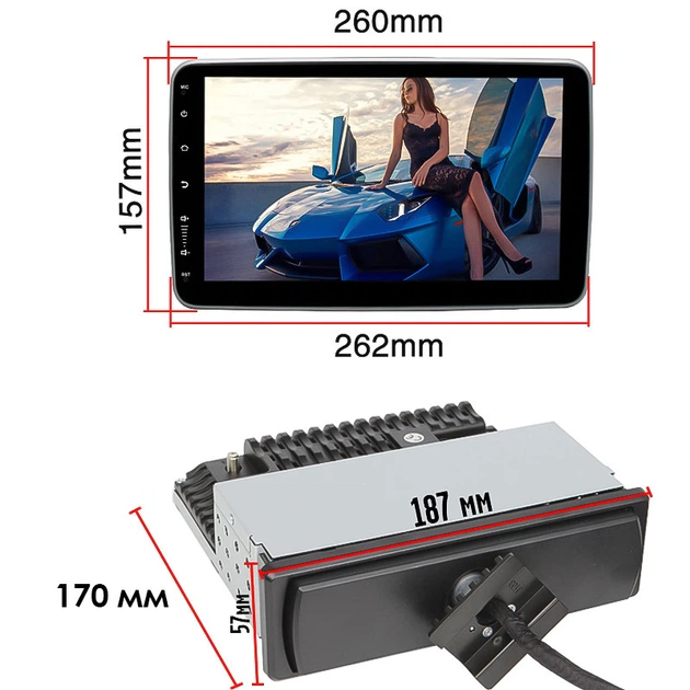 Автомобильная магнитола 10.1" Lesko 3500А 1din 2/32 Android поворотный экран IPS поддержка камеры заднего вида - изображение 8