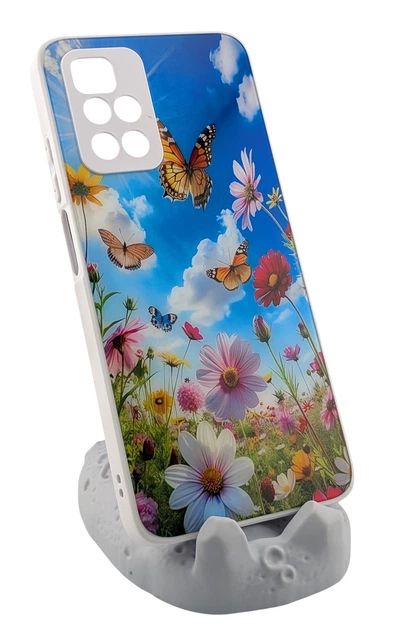 Чохол Glass Case для Xiaomi Redmi 10 2022 бампер скляний білий з малюнком Метелики - Фото 1 Чохол Glass Case для Xiaomi Redmi 10 2022 бампер скляний білий з малюнком Метелики - зображення 1