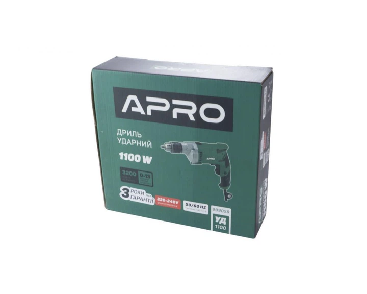 Дриль ударний APRO патрон 13 мм потужність 1100 Вт - Фото 5 Дриль ударний APRO патрон 13 мм потужність 1100 Вт - изображение 5