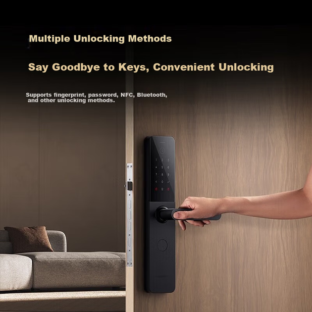 MI Smart Lock E10 Замок з паролем та відбитком пальця, інтелектуальний електронний замок для домашньої безпеки, для домашнього використання, великий дверний замок, встановлення в комплекті - зображення 5