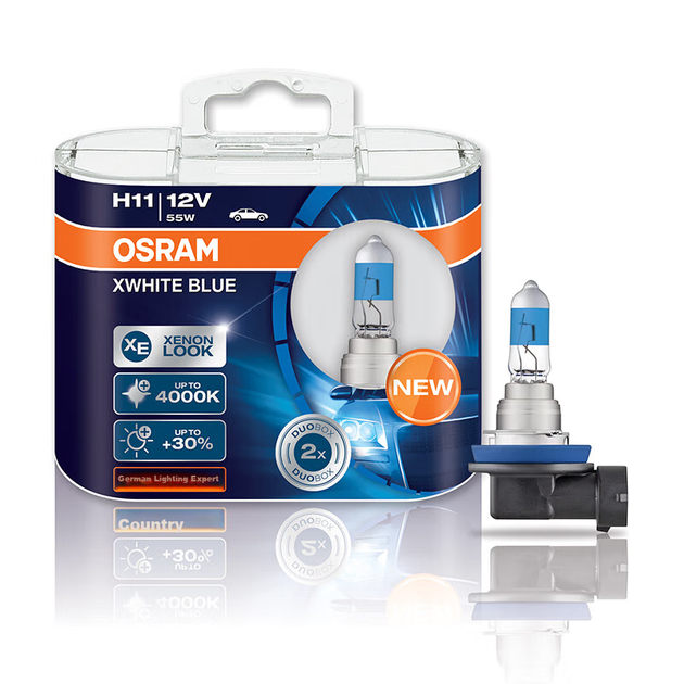 Лампа галогенна OSRAM H11 4000K, 12В 55Вт, для авто - зображення 5