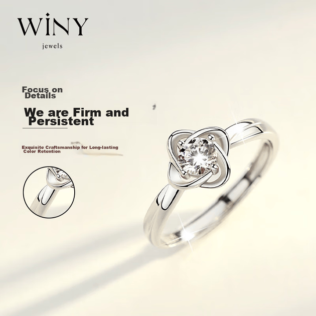 Срібні кільця для пар Winy 999, чоловічі кільця для пропозиції, одинарні кільця для жінок, подарунок на день народження, подарунок 520 для дівчини чи дружини - Фото 5 Срібні кільця для пар Winy 999, чоловічі кільця для пропозиції, одинарні кільця для жінок, подарунок на день народження, подарунок 520 для дівчини чи дружини - зображення 5