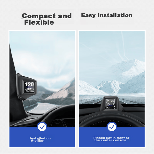 Zianpingxian (ActiSafety) A401 HUD проекційний дисплей OBD РК-прилад турбоприскорення гальмування тест - Фото 3 Zianpingxian (ActiSafety) A401 HUD проекційний дисплей OBD РК-прилад турбоприскорення гальмування тест - зображення 3