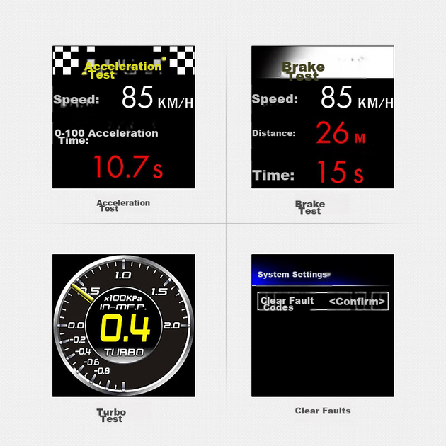 Zianpingxian (ActiSafety) A401 HUD проекційний дисплей OBD РК-прилад турбоприскорення гальмування тест - Фото 4 Zianpingxian (ActiSafety) A401 HUD проекційний дисплей OBD РК-прилад турбоприскорення гальмування тест - зображення 4
