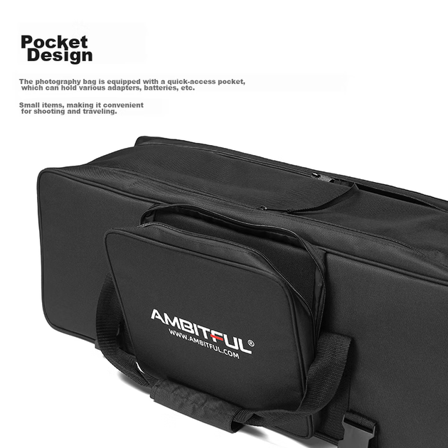 Сумка для фотооборудования AMBITFUL 105 см, сумка для штатива, бокс для вспышки, большая, средняя, маленькая портативная сумка для хранения, утолщенная сумка, сумка для штатива, портативный кейс для использования на открытом воздухе. - Фото 4 Сумка для фотооборудования AMBITFUL 105 см, сумка для штатива, бокс для вспышки, большая, средняя, маленькая портативная сумка для хранения, утолщенная сумка, сумка для штатива, портативный кейс для использования на открытом воздухе. - изображение 4