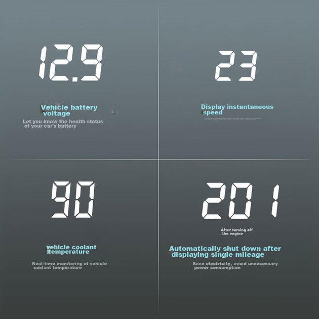 Проекційний дисплей XINWUZHIJING M3 HUD, універсальний автомобільний комп'ютер OBD, системи допомоги водієві, відображення швидкості, проекція високої роздільної здатності, 26 моделей. - зображення 5