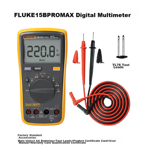 Цифровой мультиметр FLUKE F15B PRO MAX, портативный многофункциональный измерительный прибор, амперметр, инструмент F15B+ - изображение 4