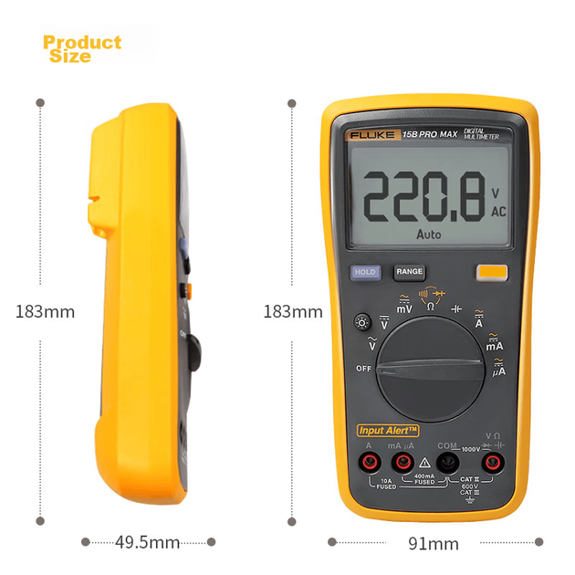Цифровой мультиметр FLUKE F15B PRO MAX, портативный многофункциональный измерительный прибор, амперметр, инструмент F15B+ - изображение 7