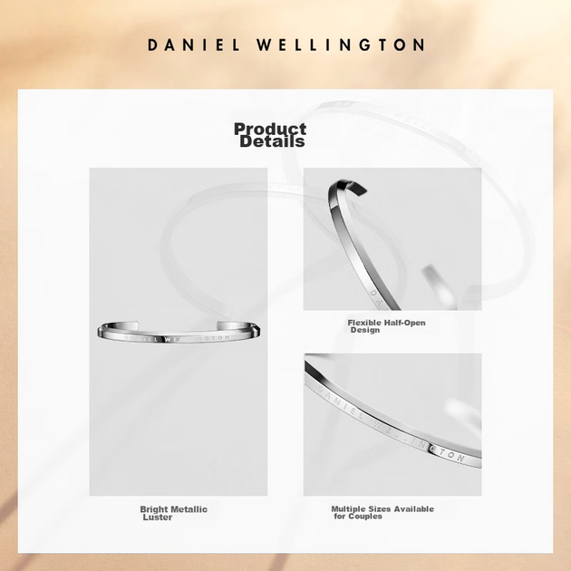 Браслет DanielWellington DW для жінок, класичний срібний зірковий срібний маленький розмір, подарунок на день народження дівчини, парний стиль DW004 - Фото 6 Браслет DanielWellington DW для жінок, класичний срібний зірковий срібний маленький розмір, подарунок на день народження дівчини, парний стиль DW004 - зображення 6