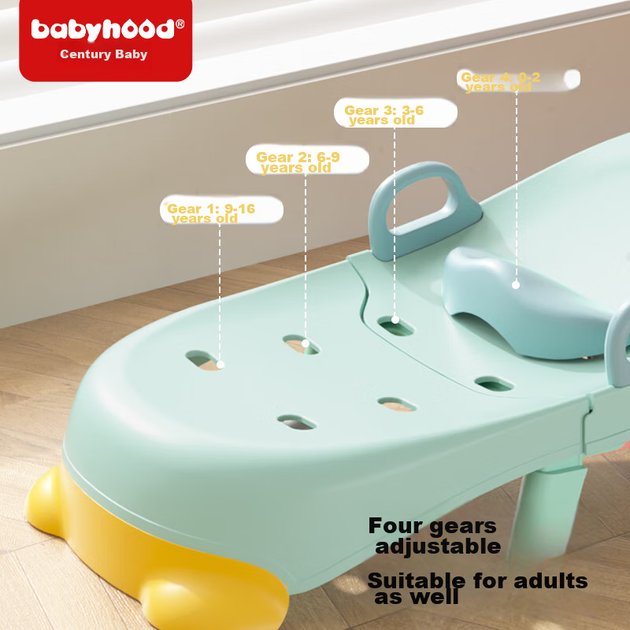 Дитяче крісло для миття волосся Babyhood, складне ліжко для купання немовлят, ліжко для миття голови вдома з м'якою подушкою з ПВХ, рожеве - зображення 5
