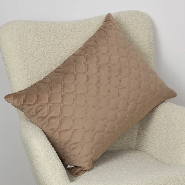 Подушка декоративна 50×70 ТЕП VELOUR капучино, велюр, м’яка, антиалергенна - Фото 2 Подушка декоративна 50×70 ТЕП VELOUR капучино, велюр, м’яка, антиалергенна - зображення 2