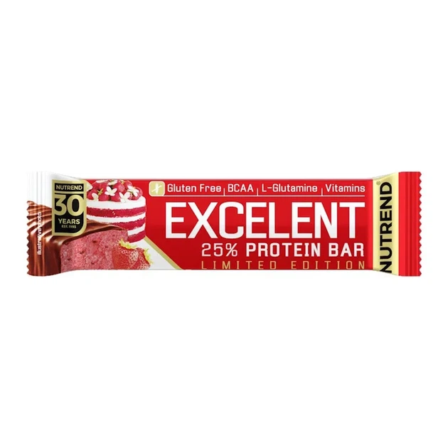 Протеиновый батончик Excelent Protein Bar Nutrend Клубничный торт 85 г - изображение 4