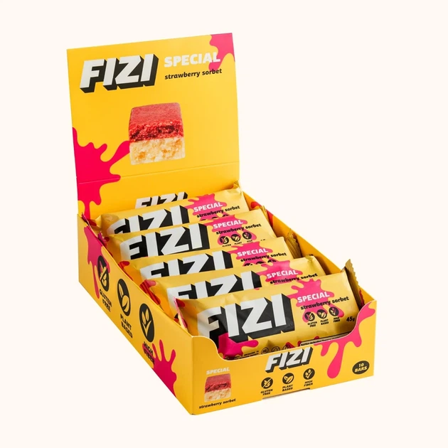 Батончик Special Box FIZI, полуничний сорбет, 10 x 45 г - зображення 4