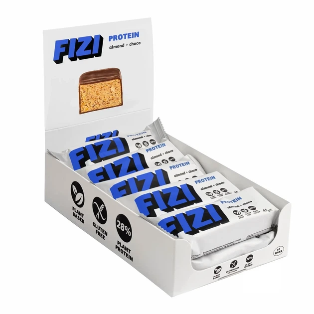 Протеиновые батончики FIZI Protein Bar, миндаль и какао, 10 шт по 45 г - изображение 3