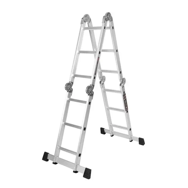 Драбина-трансформер Kraft&Dele KD4070 4x3 3.46 м 150 кг срібляста - Фото 3 Драбина-трансформер Kraft&Dele KD4070 4x3 3.46 м 150 кг срібляста - зображення 3