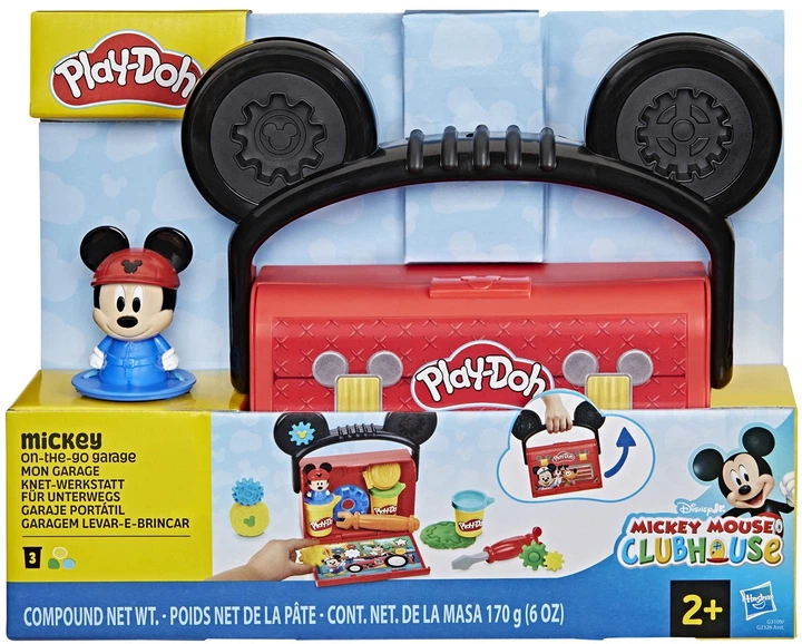Zestaw ciastoliny Hasbro Play-Doh Disney Jr: Mickey Mouse Clubhouse - On-The-Go Garage Playset (G3109) (5010996354983) - Zdjęcie 1 Zestaw ciastoliny Hasbro Play-Doh Disney Jr: Mickey Mouse Clubhouse - On-The-Go Garage Playset (G3109) (5010996354983) - obraz 1