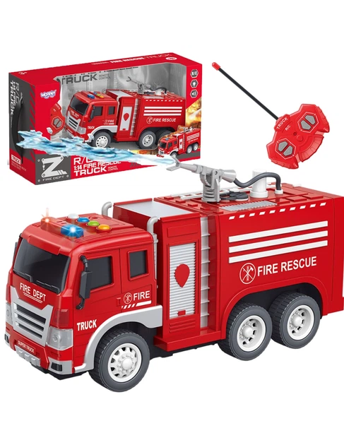 Zdalnie sterowany wóz strażacki Woopie RC z funkcją pryskania wodą Czerwony (52302) (5906280652302) - obraz 5