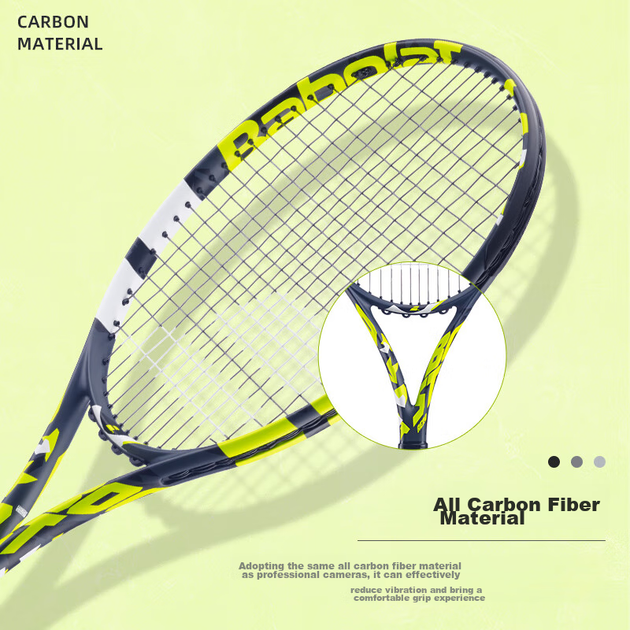 Тенісна ракетка Babolat Full Carbon, модель 2023 року, для чоловіків та жінок початківців та гравців середнього рівня, BOOST AERO - изображение 5