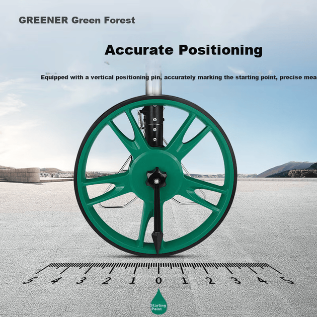 Измерительное колесо GREENER, роликовая линейка, колесо для измерения расстояния, электронное цифровое колесо большого диаметра 50 см. - изображение 5