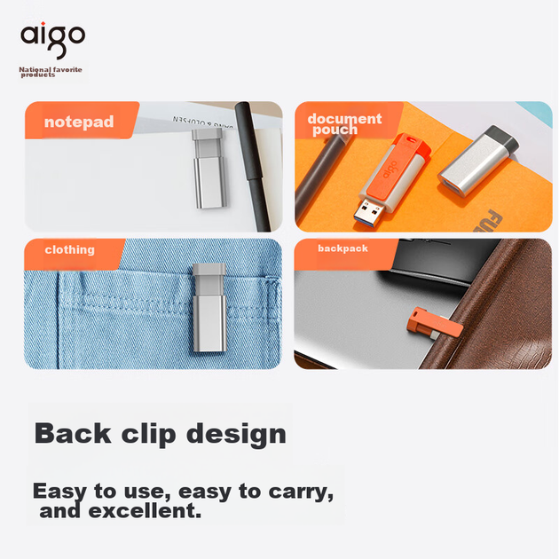 Флеш-накопичувач Aigo 32 ГБ USB 3.2 U332, висувна застібка, молодіжне поєднання двох кольорів, яскраво-помаранчевий - Фото 6 Флеш-накопичувач Aigo 32 ГБ USB 3.2 U332, висувна застібка, молодіжне поєднання двох кольорів, яскраво-помаранчевий - изображение 6