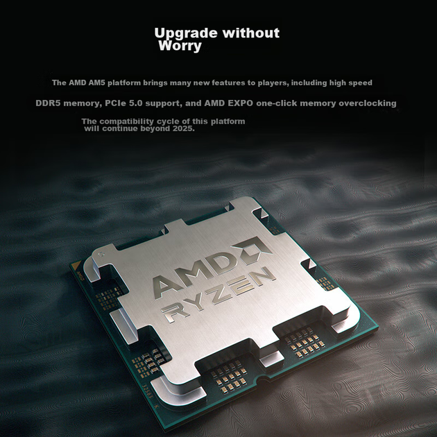 Процесор AMD Ryzen 5 7500F (R5), 5 нм, 6 ядер, 12 потоків, максимальна частота Boost до 5 ГГц, процесор AM5 у штучному корпусі, плавна гра для Dota/Warzone/CSGO - изображение 8