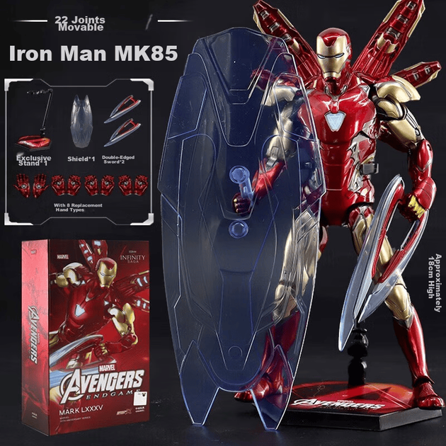 Подарок на день рождения для мальчика от Marvel: фигурка Железного Человека MK85 версии 1.0, подвижная модель брони. - Фото 5 Подарок на день рождения для мальчика от Marvel: фигурка Железного Человека MK85 версии 1.0, подвижная модель брони. - изображение 5