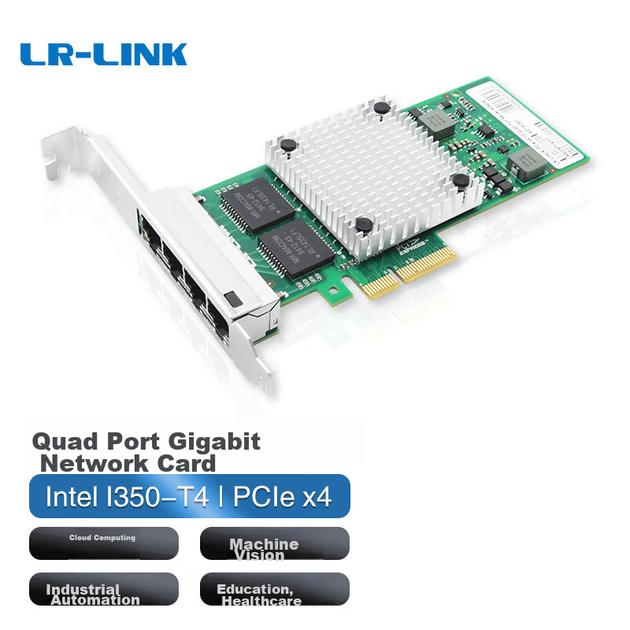 LR-LINK Lianrui LREC9714HT PCIEx4 Gigabit Quad-Port Network Card I350-T4 Chip Server Machine Vision Industrial Camera Network Adapter - Фото 4 LR-LINK Lianrui LREC9714HT PCIEx4 Gigabit Quad-Port Network Card I350-T4 Chip Server Machine Vision Industrial Camera Network Adapter - изображение 4
