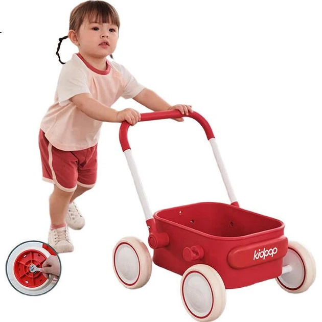 Детские ходунки Kidpop для детей от 1 до 3 лет, многофункциональная коляска с защитой от опрокидывания, регулируемой скоростью, вспомогательное средство для ходьбы, подарок на первый день рождения, Pure Greet. - изображение 3