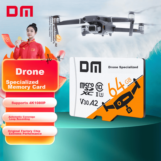 Карта пам'яті DM Daimai microSDXC 64GB UHS-I U3 V30 A2 - зображення 2