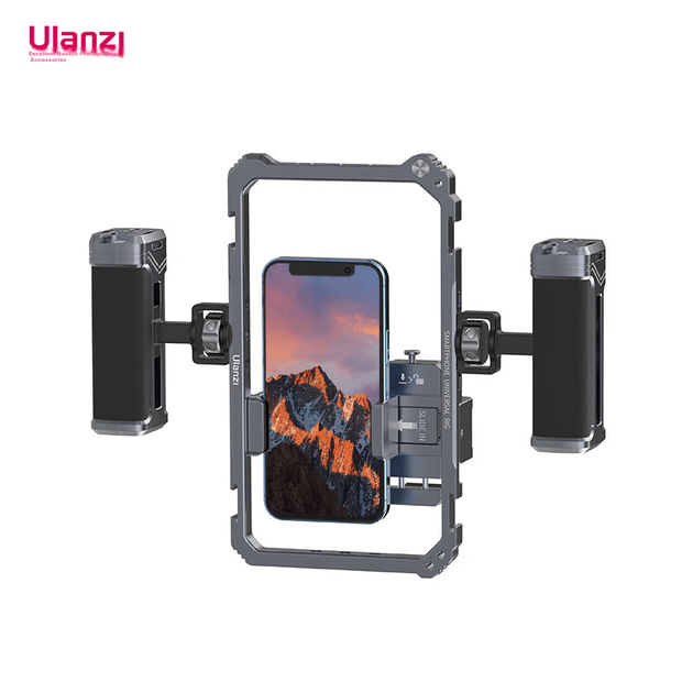 Универсальная профессиональная клетка для телефона Ulanzi AS001 из алюминиевого сплава, портативная камера для телефонов Apple, горизонтальная и вертикальная съемка, дополнительный источник света для фотосъемки, видеоблогов и прямых трансляций. - изображение 5