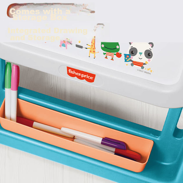 Дитяча багатофункціональна навчальна дошка для малювання Fisher-Price, іграшка для раннього розвитку дитини, ігрова дошка з малюванням каракулів, подарунок на день народження - Фото 7 Дитяча багатофункціональна навчальна дошка для малювання Fisher-Price, іграшка для раннього розвитку дитини, ігрова дошка з малюванням каракулів, подарунок на день народження - зображення 7