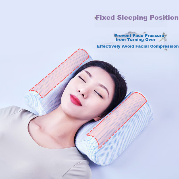 Подушка для сна Aeromax Anti-Side Sleeping Cervical Pillow, подушка для сна с эффектом памяти, фиксированная, вертикальное положение, без давления на лицо, косметическая подушка, подушка против морщин - изображение 5