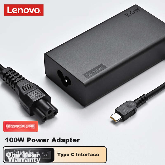 Зарядное устройство Lenovo 100 Вт Type-C для ThinkPad, Legion R7000/Y9000, Xiaoxin Pro 14/16 - Фото 7 Зарядное устройство Lenovo 100 Вт Type-C для ThinkPad, Legion R7000/Y9000, Xiaoxin Pro 14/16 - изображение 7