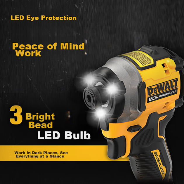 Дрель DEWALT 20В аккумуляторная ударная бесщеточная, DCF850N-A9 - Фото 6 Дрель DEWALT 20В аккумуляторная ударная бесщеточная, DCF850N-A9 - изображение 6