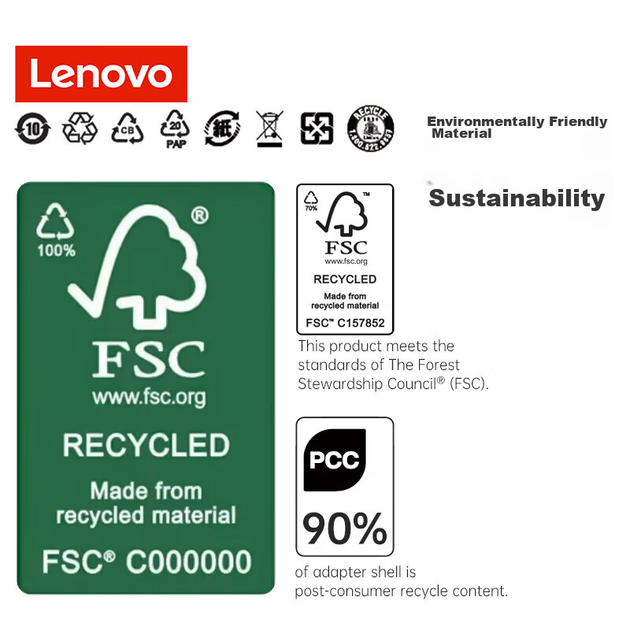 Зарядний пристрій Lenovo 65 Вт, для ThinkPad/Xiaoxin, USB-C, чорний - зображення 8