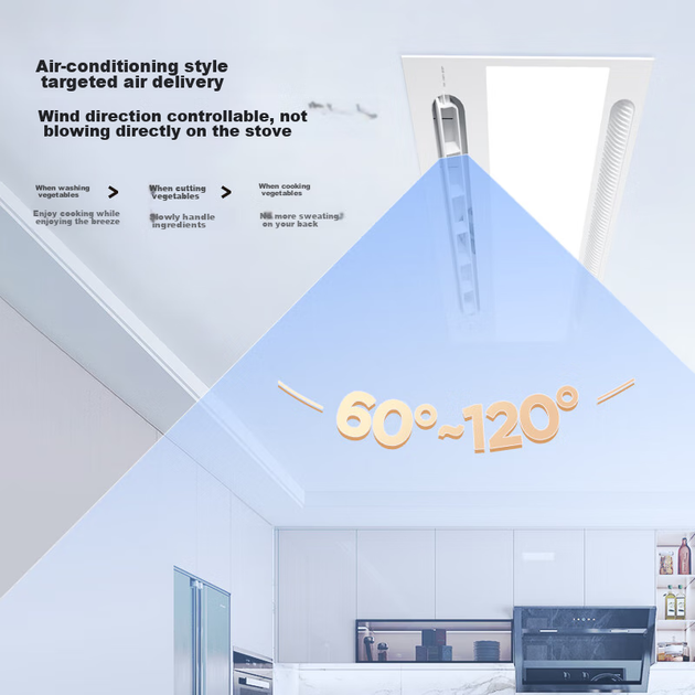 Вентилятор Midea B3P кухонный с подсветкой для потолка/ванной, с пультом - изображение 6