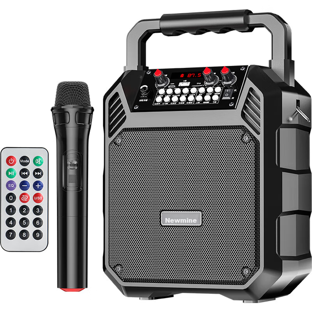 Беспроводная Bluetooth-колонка Newmine K503, портативная колонка для уличных танцев с высокой громкостью, компактный портативный плеер для караоке, громкоговоритель для оплаты уличной торговли, версия с одним микрофоном. - изображение 9