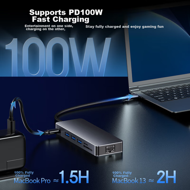 Многофункциональная док-станция расширения Acer, конвертер USB-C в HDMI, совместимая с MacBook, с поддержкой зеркального отображения экрана 4K60 Гц, аудиовыходом VGA и портом Gigabit Ethernet. - изображение 10